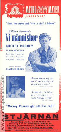 Vi människor 1943 poster Mickey Rooney Frank Morgan James Craig Clarence Brown