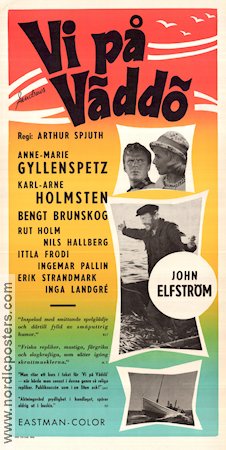 Vi på Väddö 1958 movie poster John Elfström Ann-Marie Gyllenspetz Karl-Arne Holmsten Bengt Brunskog Arthur Spjuth Skärgård