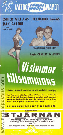 Vi simmar tillsammans 1953 poster Esther Williams Fernando Lamas Jack Carson Tom and Jerry Hanna-Barbera Charles Walters Musikaler