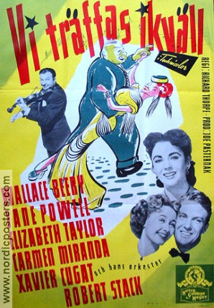 A Date with Judy 1948 movie poster Wallace Beery Jane Powell Elizabeth Taylor Richard Thorpe Musicals Dance