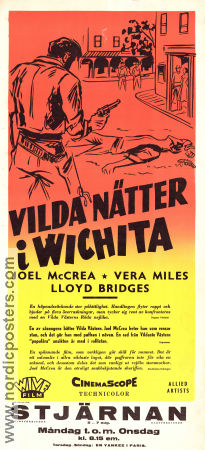 Vilda nätter i Wichita 1955 poster Joel McCrea Vera Miles Lloyd Bridges Jacques Tourneur