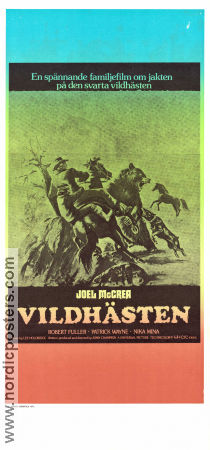 Vildhästen 1976 poster Joel McCrea Robert Fuller Patrick Wayne John C Champion Hästar