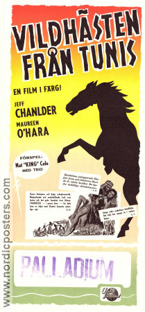 Vildhästen från Tunis 1951 poster Jeff Chandler Maureen O´Hara Maxwell Reed Charles Lamont Äventyr matinée Hästar