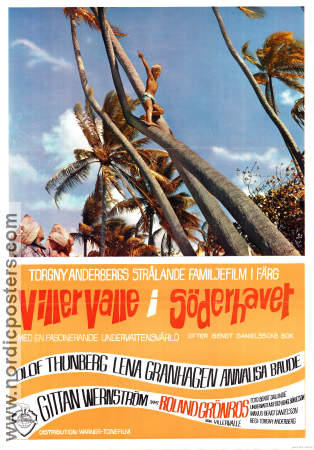 Villervalle i Söderhavet 1968 poster Olof Thunberg Torgny Anderberg