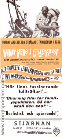 Villervalle i Söderhavet 1968 poster Olof Thunberg Anna-Lisa Baude Lena Granhagen Torgny Anderberg Från TV