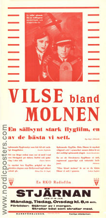 Vilse bland molnen 1936 poster Sally Eilers Robert Armstrong Frances Sage Flyg Art Deco