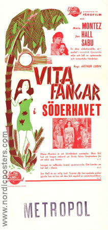 Vita fångar i Söderhavet 1943 poster Maria Montez Jon Hall Sabu Arthur Lubin Strand