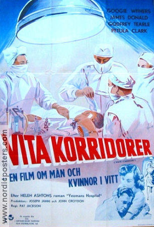 Vita korridorer 1951 poster Googie Withers James Donald Godfrey Tearle Pat Jackson Medicin och sjukhus