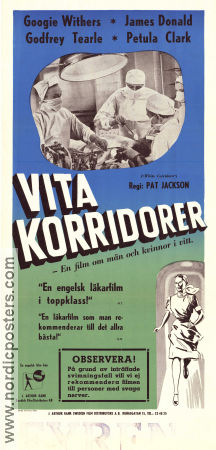 Vita korridorer 1951 poster Googie Withers James Donald Godfrey Tearle Pat Jackson Medicin och sjukhus