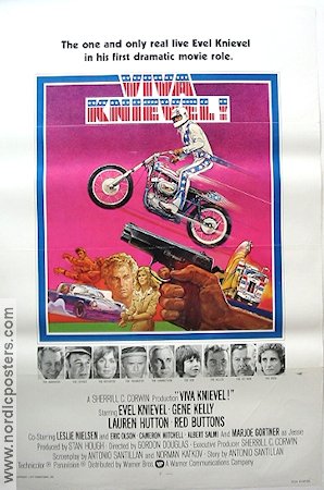 Viva Knievel! 1977 poster Evel Knievel Gene Kelly Lauren Hutton Gordon Douglas Motorcyklar