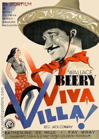 Viva Villa 1935 movie poster Wallace Beery Fay Wray