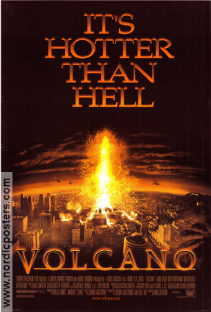 Volcano 1997 movie poster Tommy Lee Jones Anne Heche Gaby Hoffmann Mick Jackson