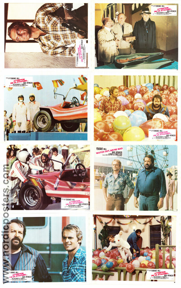 Altrimenti ci arrabbiamo! 1974 lobby card set Terence Hill Bud Spencer Patty Shepard Marcello Fondato Cars and racing Find more: Large poster