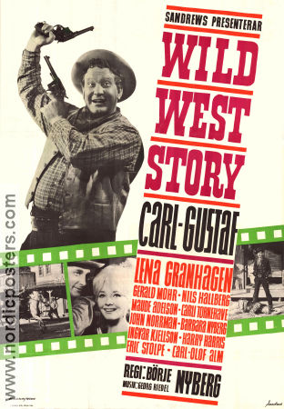 Wild West Story 1964 movie poster Carl-Gustaf Lindstedt Lena Granhagen Gerald Mohr Börje Nyberg