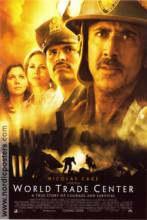 World Trade Center 2006 movie poster Nicolas Cage Michael Pena Maria Bello Oliver Stone Fire