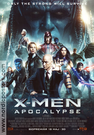X-Men Apocalypse 2016 movie poster James McAvoy Michael Fassbender Jennifer Lawrence Bryan Singer Find more: Marvel