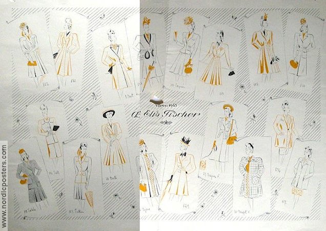 AB Elis Fischer kläder 1945 poster 
