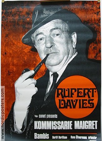 Kommissarie Maigret 1968 poster Rupert Davies