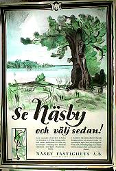 Inom Näsby Park försäljas tomter 1929 poster Find more: Advertising