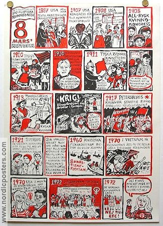 Socialistiska kvinnodagen 1972 poster Politics