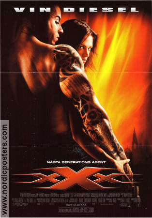 XXX 2002 movie poster Vin Diesel Asia Argento Marton Csokas Rob Cohen