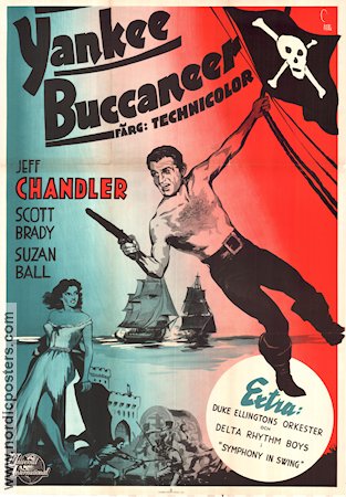 Yankee Buccaneer 1953 movie poster Jeff Chandler