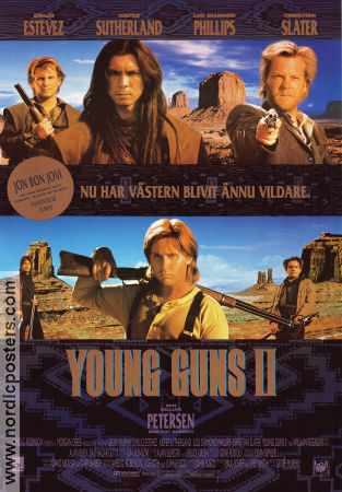 Posters Kiefer Sutherland Young Guns Ii 1990 Original