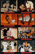 101 Dalmatians 1961 lobby card set Animation