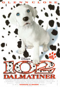 102 Dalmatians 2000 movie poster Glenn Close Gérard Depardieu Ioan Gruffudd Kevin Lima Dogs
