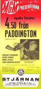 4.50 från Paddington 1961 poster Margaret Rutherford Arthur Kennedy Muriel Pavlow George Pollock Text: Agatha Christie Tåg