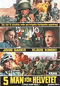 5 per l´inferno 1969 movie poster Klaus Kinski John Garko Margaret Lee Gianfranco Parolini Find more: Nazi War