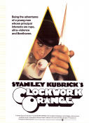 A Clockwork Orange 1971 poster Malcolm McDowell Patrick Magee Michael Bates Stanley Kubrick Text: Anthony Burgess