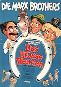 A Day at the Races 1937 movie poster The Marx Brothers Bröderna Marx Horses