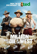 A Million Ways to Die in the West 2014 movie poster Charlize Theron Liam Neeson Seth MacFarlane