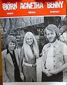 ABBA 1972 movie poster Björn Ulvaeus Benny Andersson Agnetha Fältskog ABBA Rock and pop