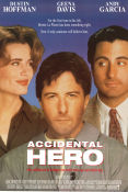 Accidental Hero 1992 poster Dustin Hoffman Geena Davis Andy Garcia Stephen Frears