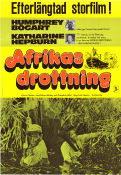 The African Queen 1951 movie poster Humphrey Bogart Katharine Hepburn Robert Morley John Huston Find more: Africa Ships and navy