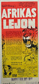 The African Lion 1955 movie poster Winston Hibler James Algar Documentaries Cats