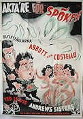 Hold That Ghost 1942 movie poster Abbott and Costello Andrews Sisters