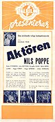 Aktören 1943 movie poster Nils Poppe Gaby Stenberg Björn Berglund Ragnar Frisk
