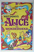 Alice in Wonderland 1951 movie poster Kathryn Beaumont Clyde Geronimi Animation