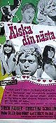 Älska din nästa 1968 movie poster Christina Schollin