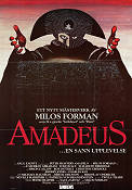 Amadeus 1984 movie poster F Murray Abraham Tom Hulce Elizabeth Berridge Milos Forman Music: Wolfgang Amadeus Mozart Artistic posters