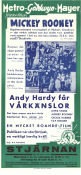 Andy Hardy får vårkänslor 1939 poster Lewis Stone Mickey Rooney Cecilia Parker WS Van Dyke