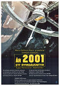 2001: A Space Odyssey 1968 movie poster Keir Dullea Gary Lockwood William Sylvester Stanley Kubrick Writer: Arthur C Clarke Cult movies Spaceships