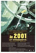 2001: A Space Odyssey 1968 movie poster Keir Dullea Gary Lockwood William Sylvester Stanley Kubrick Writer: Arthur C Clarke Cult movies Spaceships