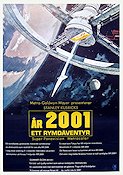 2001: A Space Odyssey 1968 movie poster Keir Dullea Gary Lockwood William Sylvester Stanley Kubrick Writer: Arthur C Clarke Cult movies Spaceships