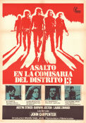 Attack mot polisstation 13 1976 poster Austin Stoker Darwin Joston Laurie Zimmer John Carpenter Affischen från: Spain Poliser