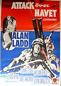 Attack över havet 1958 poster Alan Ladd Krig