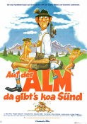 Auf der Alm da gibt´s koa Sünd 1974 movie poster Alena Penz Franz Josef Gottlieb